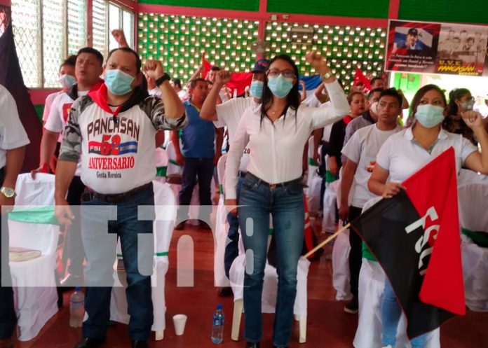 Militantes sandinistas de Río Blanco ratifica la Fórmula Presidencial / FOTO / TN8