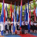 Nandaime celebra 41 aniversario de la Cruzada de Alfabetización Acto de celebración de la Gran Cruzada Nacional de Alfabetización en Nandaime