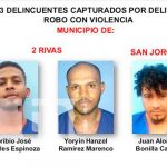 Delincuentes capturados por cometer delitos de peligrosidad en Rivas Los detenidos son señalados por delitos como robo en sus diferentes modalidades