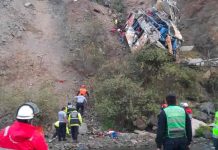 Despiste de bus que se estrelló y cayó a barranco deja 21 muertos en Perú