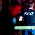 Policía de Las Vegas en la escena del crimen