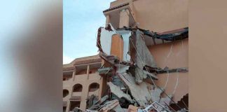 Edificio de tres plantas se derrumba en España