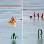 Pensaron que el hombre estaba muerto, pero solo "se echaba un pelón" en medio del río