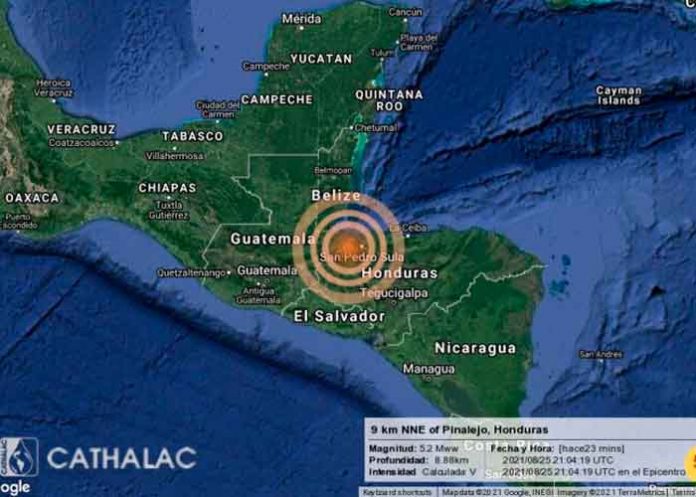 honduras2 Sismo de magnitud 5.2 sacude Honduras