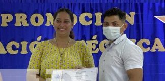 96 jóvenes fueron los egresados del Centro Tecnológico Simón Bolívar, ubicado en el Distrito VI de managua