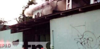 Dos viviendas afectadas dejó como consecuencia un fuerte incendio en Managua