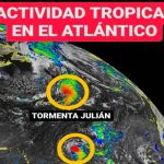 Se forma la tormenta tropical Julián en el Atlántico central Se forma la tormenta tropical Julián en el Atlántico central