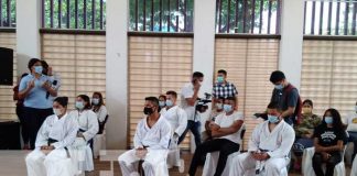 Conferencia de prensa sobre competencia de karate en Nicaragua