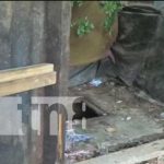 Letrina donde cayó un niño en un barrio de Ocotal