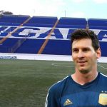 Soñemos juntos: Si Messi jugara en Liga Primera de Nicaragua… Imagen de Messi en montaje con el Estadio Nacional de Nicaragua