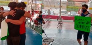 Viral: Joven mexicano le pide a otro que sea su novio en pleno puesto de vacunación