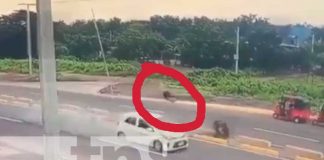 Momento del brutal accidente en La Garita Norte