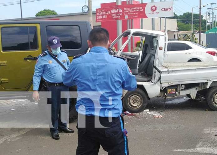 Escena de uno de los tantos accidentes de tránsito en Nicaragua
