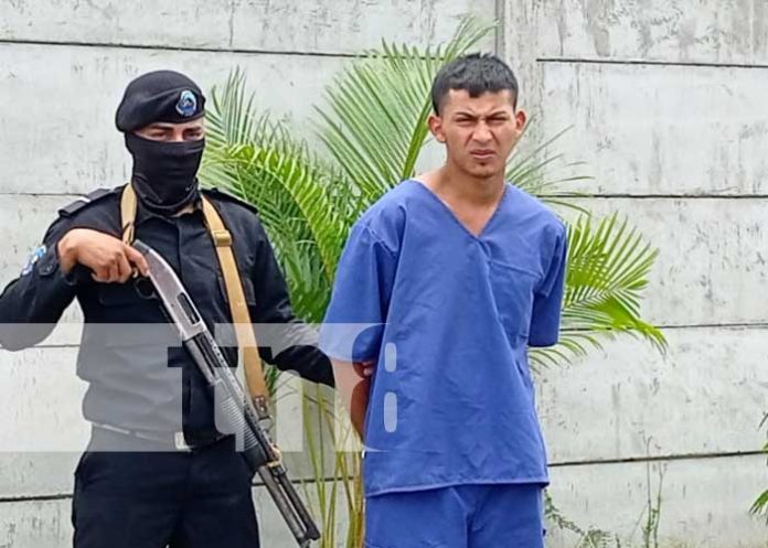 Conferencia policial sobre delincuentes capturados en Boaco