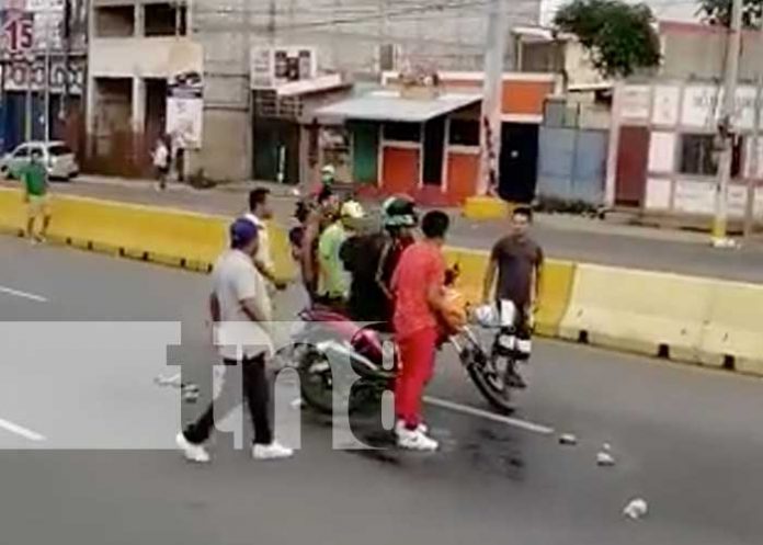 Momento que encaran a un presunto ladrón en Managua