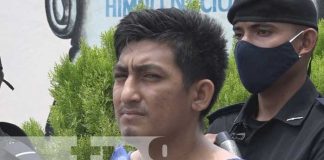 Presentación del delincuente que robó 20 mil córdobas en Rivas