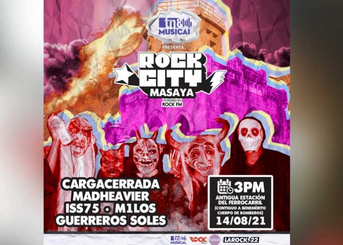 Póster oficial del evento Rock City Masaya