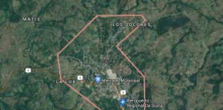 Mapa de la ciudad de Siuna, Caribe Norte