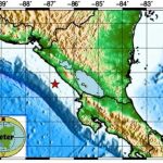Imagen de INETER sobre temblor en el Pacífico de Nicaragua