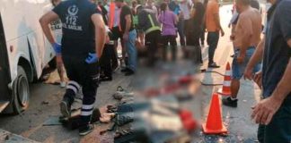 Vuelco de autobús en Turquía deja tres muerto y cinco heridos