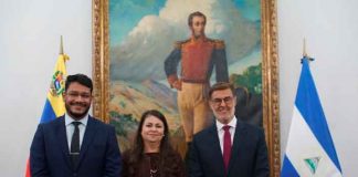 Ministros del Gobierno en Venezuela se reunió con la embajadora de Nicaragua