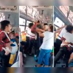 ¡Por el asiento! Mujer se pelea en el bus con todo y bebé en brazos ¡Por el asiento! Mujer se pelea en el bus con todo y bebé en brazos