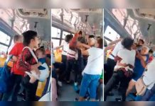 ¡Por el asiento! Mujer se pelea en el bus con todo y bebé en brazos ¡Por el asiento! Mujer se pelea en el bus con todo y bebé en brazos
