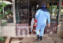 Familias del barrio Bertha Calderón están mejor protegidas del zancudo Trabajo del MINSA en el barrio Bertha Calderón para eliminar al zancudo