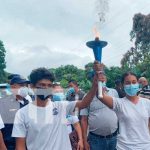 Jóvenes de Nandaime entregaron la Antorcha de la Libertad a las autoridades de Carazo