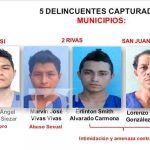 Detienen a sujetos que cometieron delitos contra la mujer en Rivas Detienen a hombres que cometieron delitos contra la mujer en Rivas