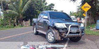 Motociclista lesionado por accidente de tránsito en Chontales