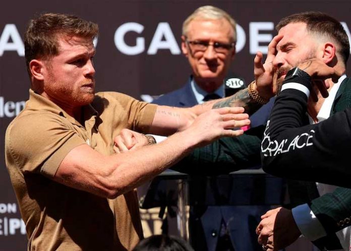 Canelo Álvarez y Caleb Plant no pudieron esperar el 6 de noviembre para pelear.