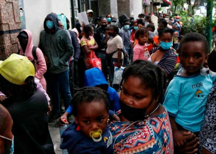 Albergues en México saturados por migrantes haitianos.