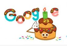 Con un doodle especial, Google celebra su aniversario 23 Con un doodle especial, Google celebra su aniversario 23