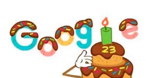 Con un doodle especial, Google celebra su aniversario 23