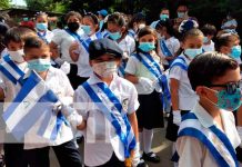 Estudiantes de Tipitapa desfilan en celebración a la Patria Estudiantes de Tipitapa desfilan en celebración a la Patria