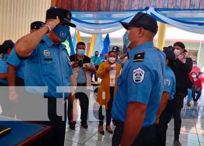 Policía Nacional realiza ascenso en grado a 70 oficiales en Masaya