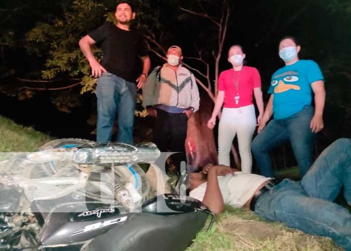Motociclista con lesiones tras caer a una alcantarilla en Chontales