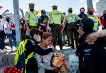 Manifestación en Chile contra migrantes