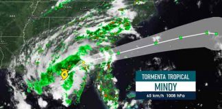 Se forma tormenta tropical Mindy al noreste del Golfo de México