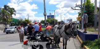 Accidente de tránsito en la Rotonda Cristo Rey con motociclista y carretón