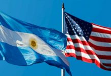 Argentina es manejado por el Gobierno de Estados Unidos, afirma Nicaragua Banderas de Argentina y Estados Unidos