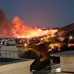 Incendio en Grecia cerca de Atenas