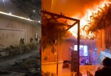 En pocos segundos una boda casi pasa a funeral al incendiarse las decoraciones En pocos segundos una boda casi pasa a funeral