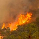 Un bombero muerto y 800 evacuados por incendio en sur de España
