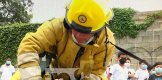 Bomberos de Jalapa realizan ejercicios demostrativos