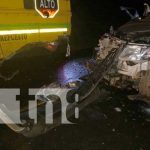 Escena del brutal accidente en Chontales donde un joven perdió un brazo