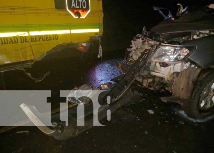 Escena del brutal accidente en Chontales donde un joven perdió un brazo