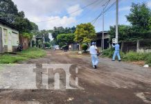 Realizan jornada de fumigación en barrio Bertha Díaz, Managua Realizan jornada de fumigación en barrio Bertha Díaz, Managua