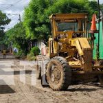 Reparación de calles en el barrio Hialeah, Managua